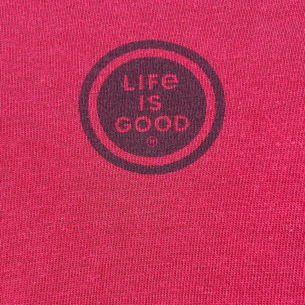 LIFE IS GOOD Shirt Mens L I'll Be Watching You Dog Long Sleeve Crusher Tee Red - Picture 7 of 12